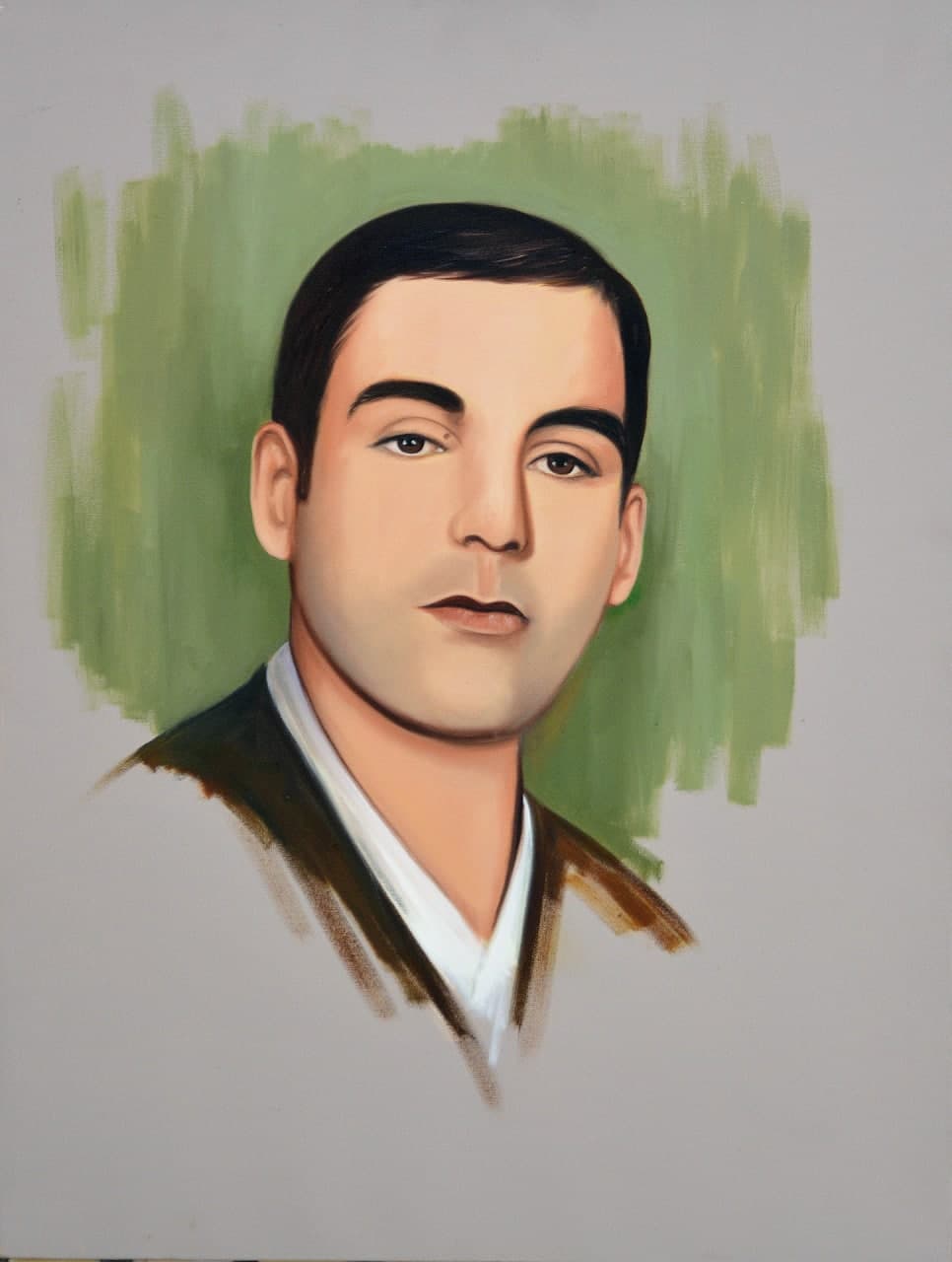 نقاشی چهره شهید خلیل مصیب زاده